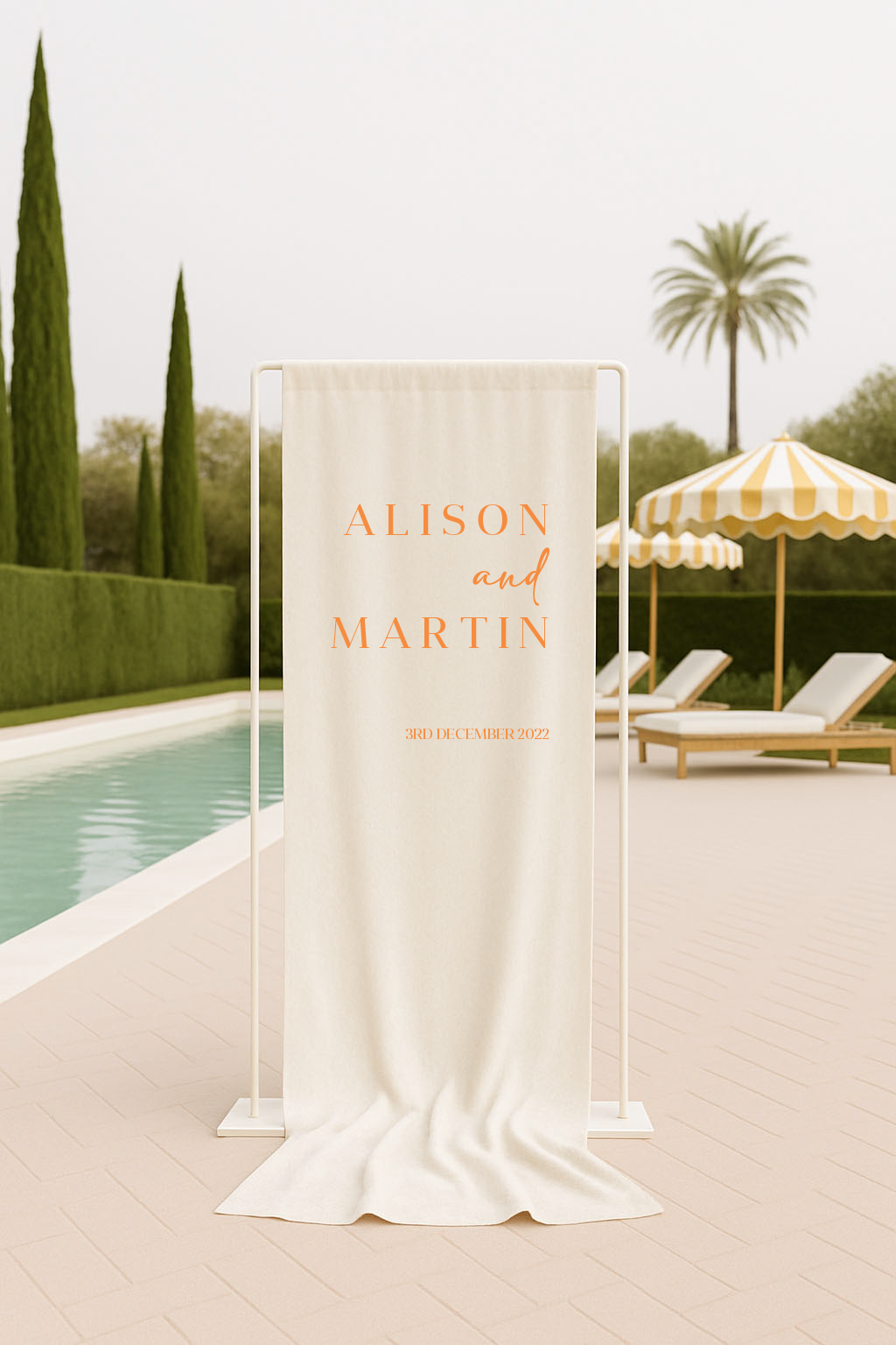 Astrid Cloth Welcome Sign