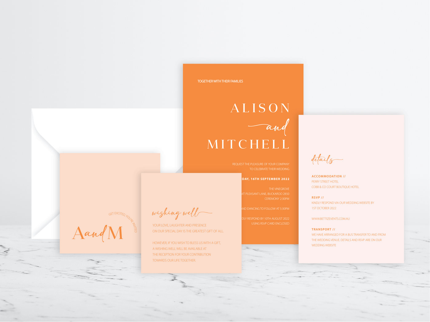 Astrid Invitation 3 Card Package