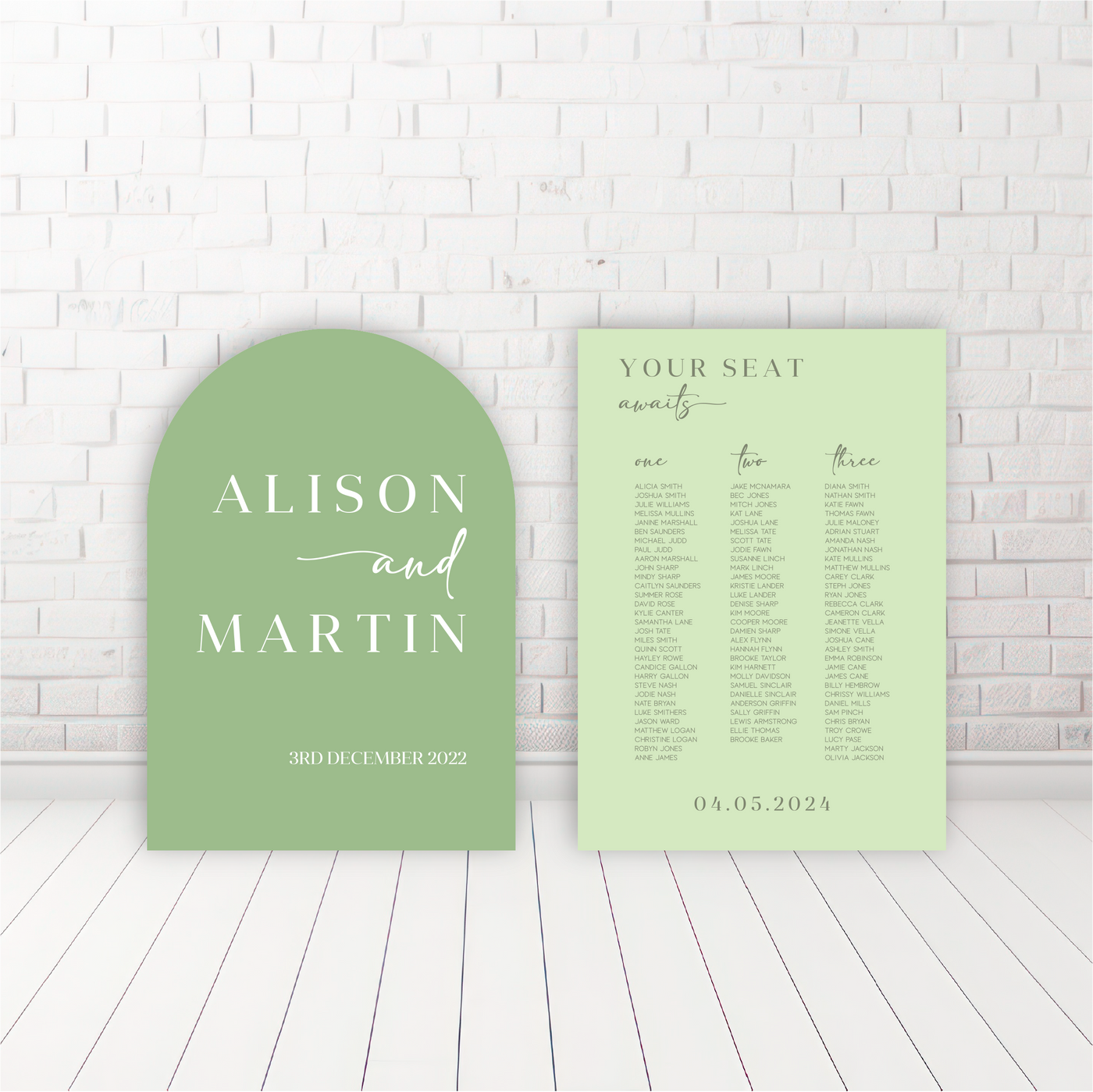 Astrid Welcome Sign & Seating Chart
