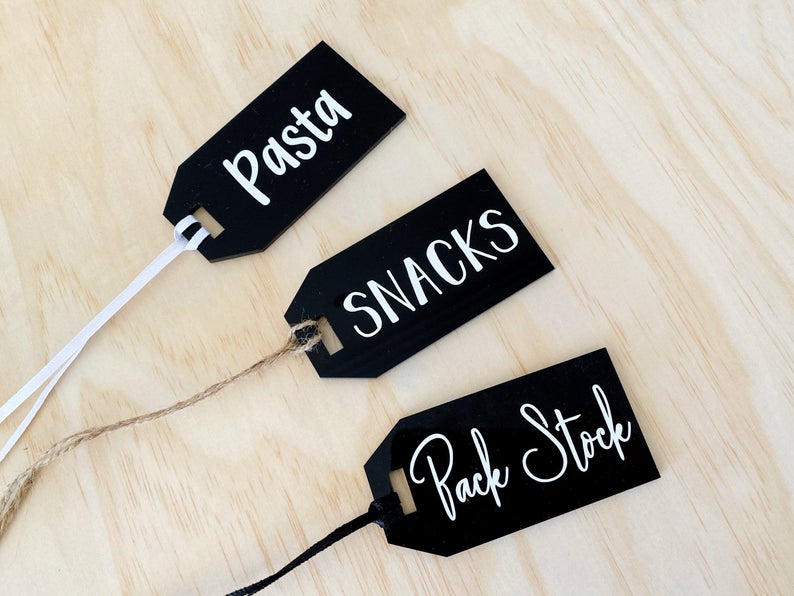 Home organisation labels pantry label swing tag