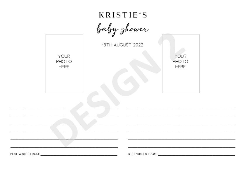 Baby Shower Guest Book - Astrid