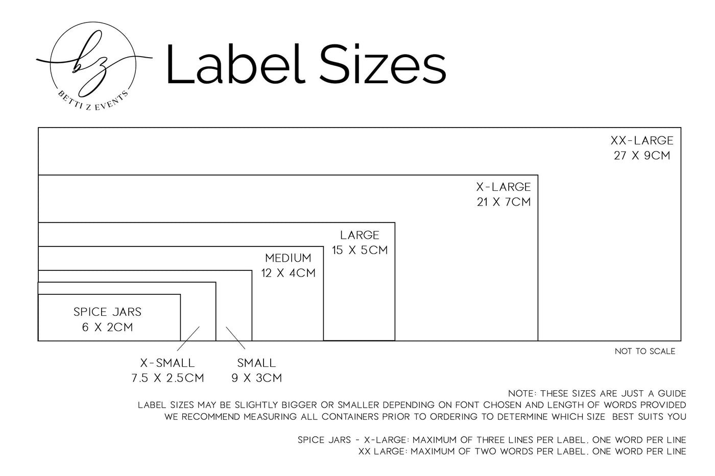 Small Pantry/Home Organisation Labels