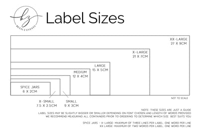Small Pantry/Home Organisation Labels