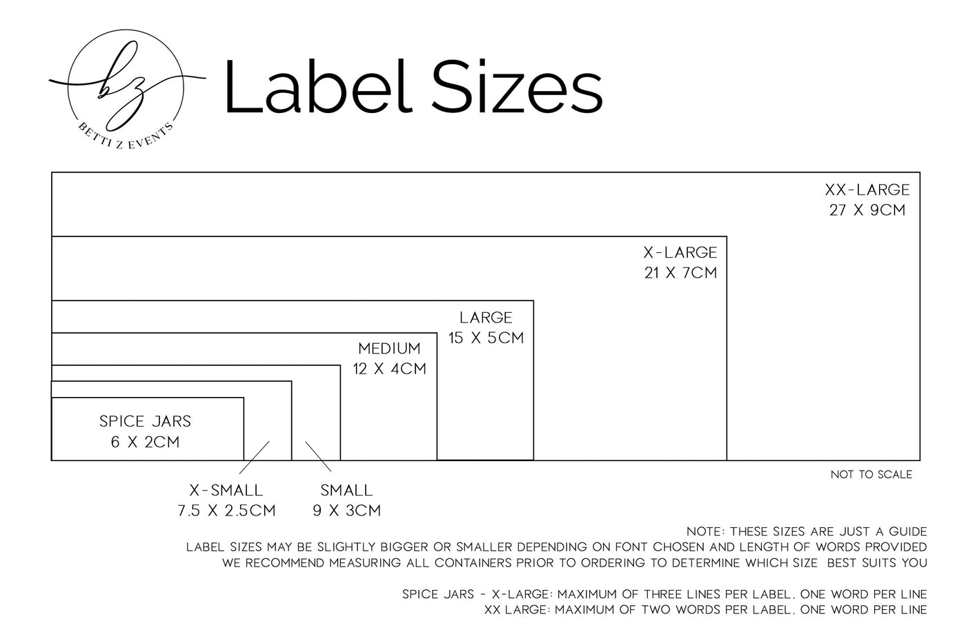 X-Large Pantry/Home Organisation Labels