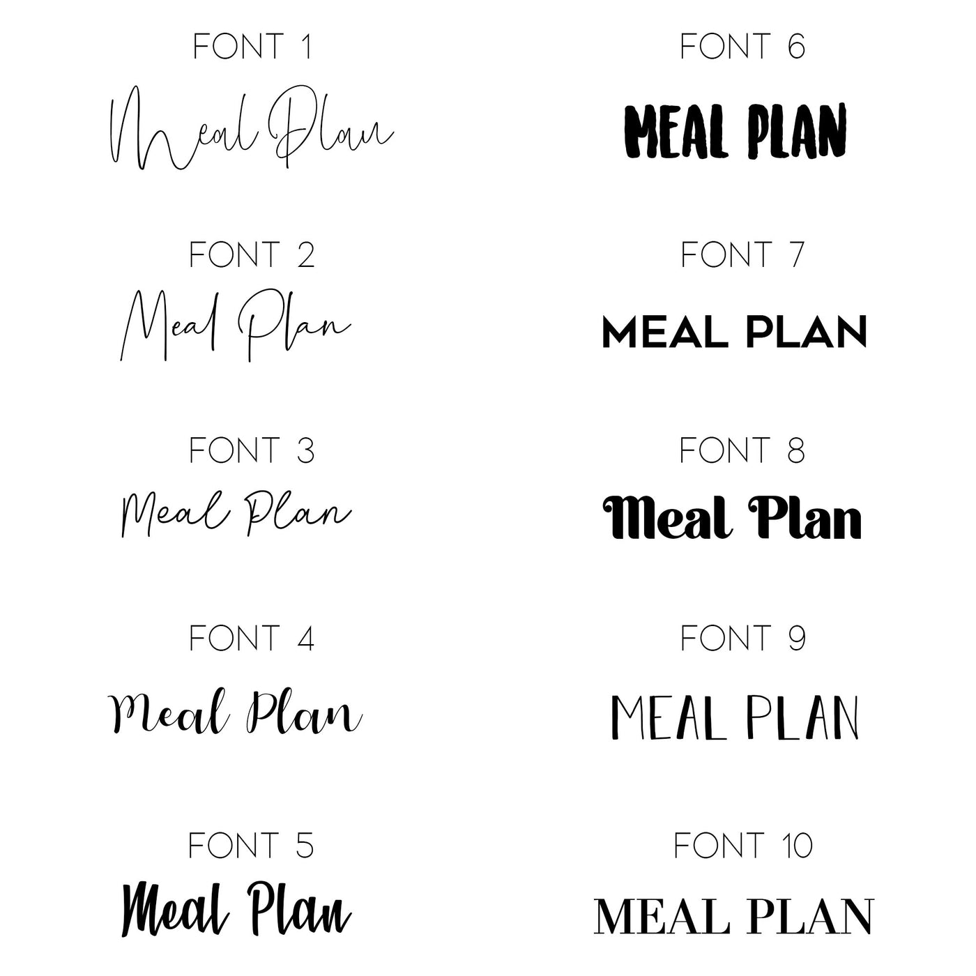 Whiteboard Meal Planner
