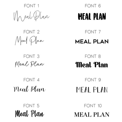 Personalised Family Calendar & Meal Planner