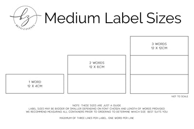 Medium Pantry/Home Organisation Labels