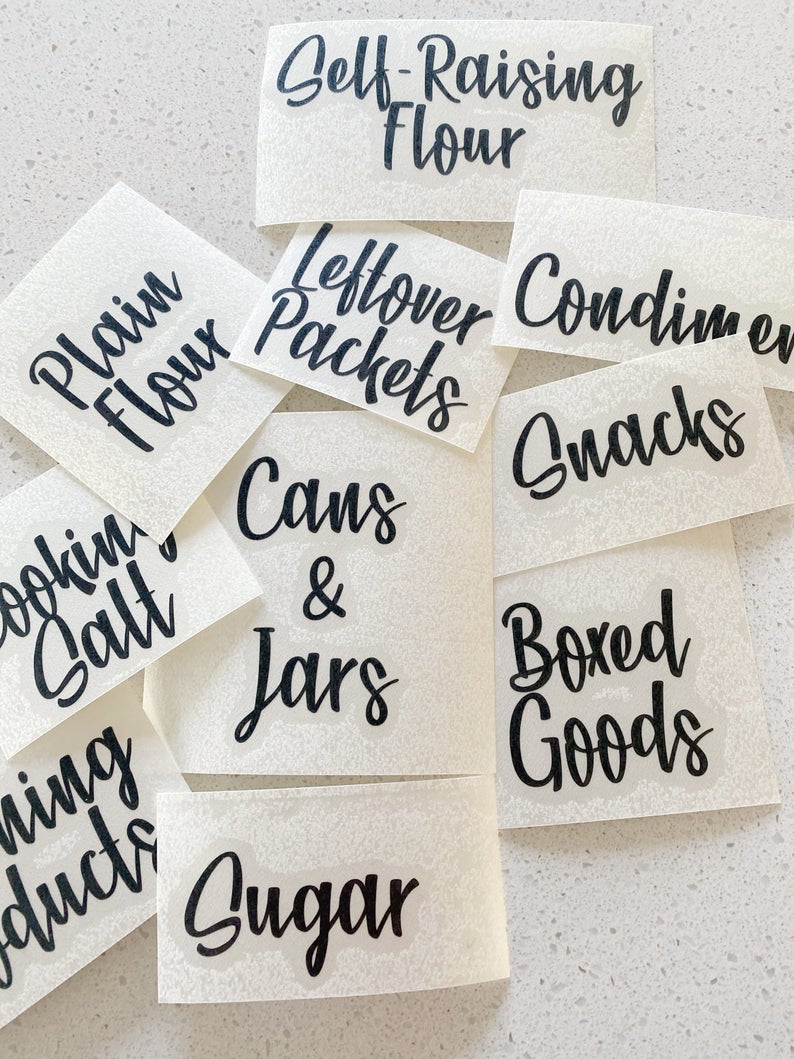 Small Pantry/Home Organisation Labels