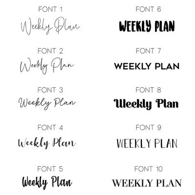 Whiteboard Weekly Planner
