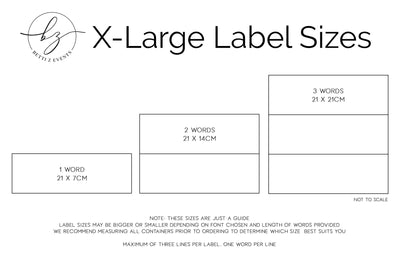 XX-Large Pantry/Home Organisation Labels